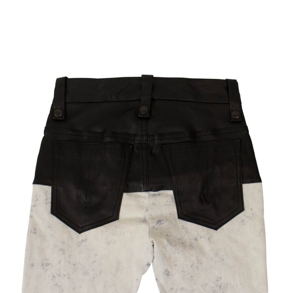 NEW UNRAVEL PROJECT Black Leather Corset Jeans Size 25 $1750 - Picture 4 of 4